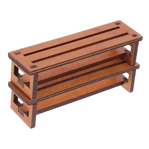 BESPORTBLE 2 Stück Miniatur Holzstuhl Miniaturmöbel für Puppenhaus Charmante Robuste Mini Holzstühle als Dekoration und Geschenkidee für Haus Regal Schreibtisch und Vitrinen von BESPORTBLE