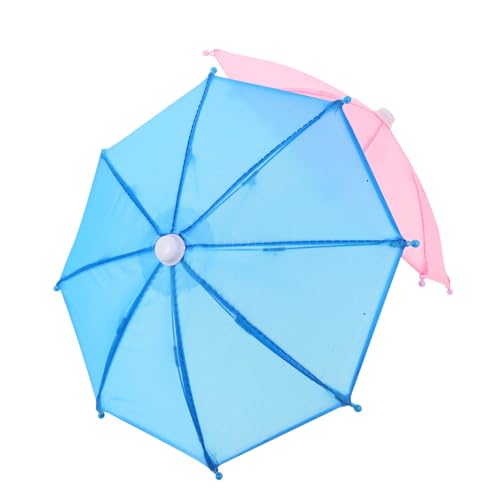 BESPORTBLE 2 Stück Miniatur Regenschirm für Puppenhaus Blau Rosa Dekorative Spielzeugaccessoires für Rollenspiel und Puppenhausgestaltung von BESPORTBLE