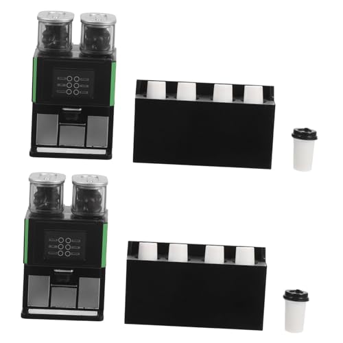 BESPORTBLE 2 Stück Miniatur-kaffeemaschine aus Kunststoff Kompakt und Robust Vielseitig Einsetzbar für Puppenhausküche und Fotorequisite für Kleine Räume und Kreative Rollenspiele von BESPORTBLE