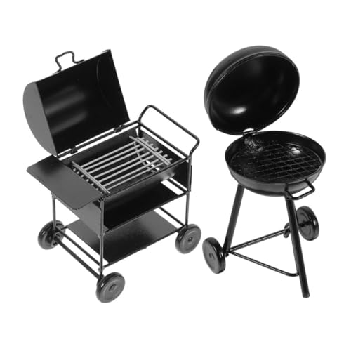 BESPORTBLE 2 Stück Miniature BBQ Grill Modell Teiliges aus Schwarzem Tragbarer Mini Grill mit Vintage Design Detailgetreues Puppenhaus Zubehör für Kreative Küchen und Gartendekoration BESPORTBLE 2 Stück Miniature BBQ Grill Modell Teiliges aus Schwarzem Tragbarer Mini Grill mit Vintage Design Detailgetreues Puppenhaus Zubehör für Kreative Küchen und Gartendekoration von BESPORTBLE