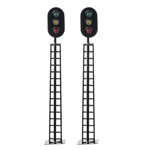 BESPORTBLE 2 Stück Miniaturisierte Verkehrssignal Lampe für Sandtisch Dekoration Signallichter mit Integriertem Licht für Dioramen und Kreative Bastelprojekte von BESPORTBLE
