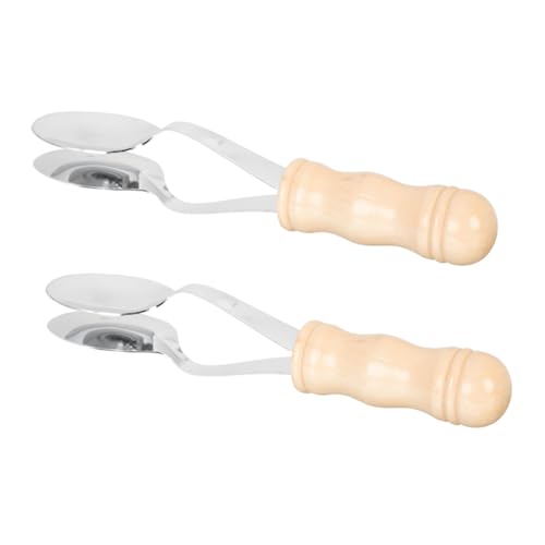 BESPORTBLE 2 Stück Musiklöffel Metall mit Holzgriff Hand Percussion Instrument für Familienfeiern und Picknick Robustes Folk Schlaginstrument Klarer Einfach für Altersgruppen BESPORTBLE 2 Stück Musiklöffel Metall mit Holzgriff Hand Percussion Instrument für Familienfeiern und Picknick Robustes Folk Schlaginstrument Klarer Einfach für Altersgruppen von BESPORTBLE