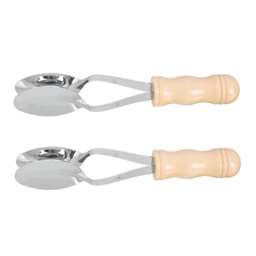 BESPORTBLE 2 Stück Musiklöffel aus Metall mit Holzgriff Folk Percussion Instrument für Familienfeiern und Outdoor Einfach zu Spielende Musikinstrumente und Kleine Musikinstrumente BESPORTBLE 2 Stück Musiklöffel aus Metall mit Holzgriff Folk Percussion Instrument für Familienfeiern und Outdoor Einfach zu Spielende Musikinstrumente und Kleine Musikinstrumente von BESPORTBLE
