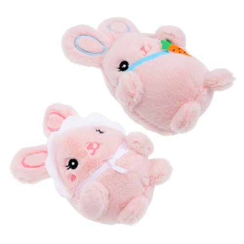 BESPORTBLE 2 Stück Niedliche Kaninchen Puppen DIY Anhänger Plüsch Schlüsselanhänger für Ostern Dekorative Hängedekoration für Taschen und Schlüssel für DIY Projekte von BESPORTBLE