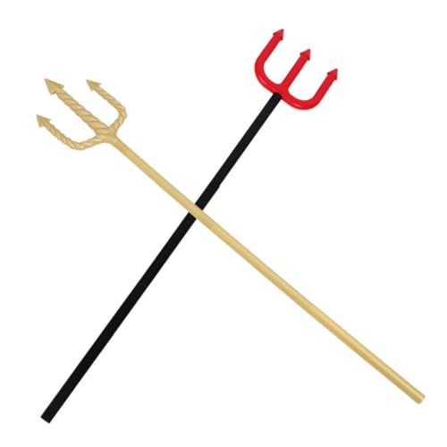 BESPORTBLE 2 Stück Party Requisiten Dämonen Zubehör Cosplay Teufel Cosplay Halloween Cosplay Pitchgabel Halloween Teufel Pitchgabel Halloween Ornament Teufel Cosplay von BESPORTBLE