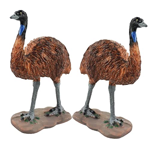 BESPORTBLE 2 Stück Plastik Ostrich Figuren Dekorative Ostrich Ornamente Realistische Simulation für Witziges Tischdekor Lernspielzeug von BESPORTBLE