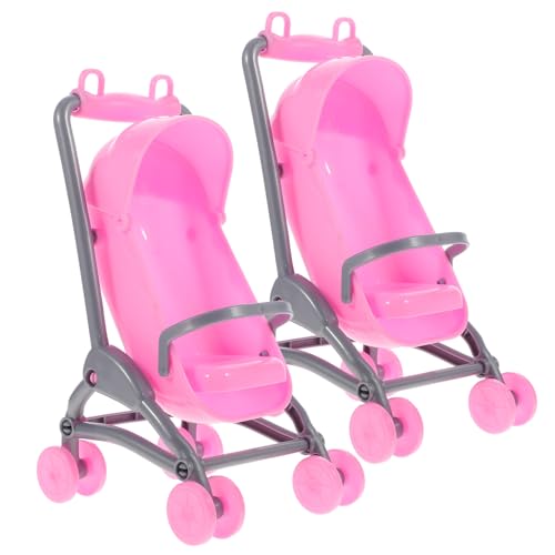 BESPORTBLE 2 Stück Plastik Puppenwagen Kinderwagen Simulation Babywagen für Rollenspiele für Spielhaus Zubehör von BESPORTBLE