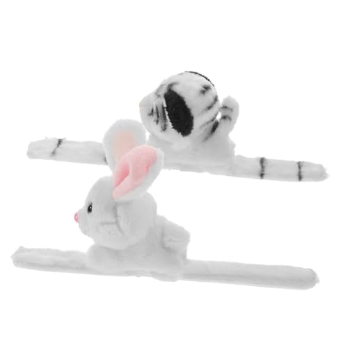 BESPORTBLE 2 Stück Plüsch Slap Armbänder für Tiermotiv Slap Bands Partygeschenke für Geburtstage und Feste und Strapazierfähig für Kleine von BESPORTBLE