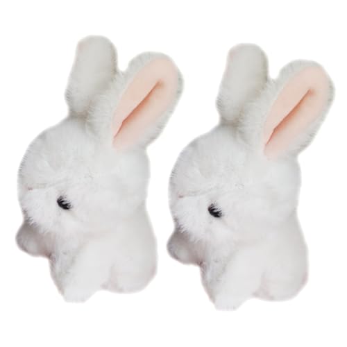 BESPORTBLE 2 Stück Plüschhasen: Kleines Plüschhasen-Spielzeug, Kaninchen, Stofftier – Niedlicher Hasen-Puppen-anhänger, Schlüsselanhänger, Charm Für Kindertaschen, Zum Aufhängen, von BESPORTBLE