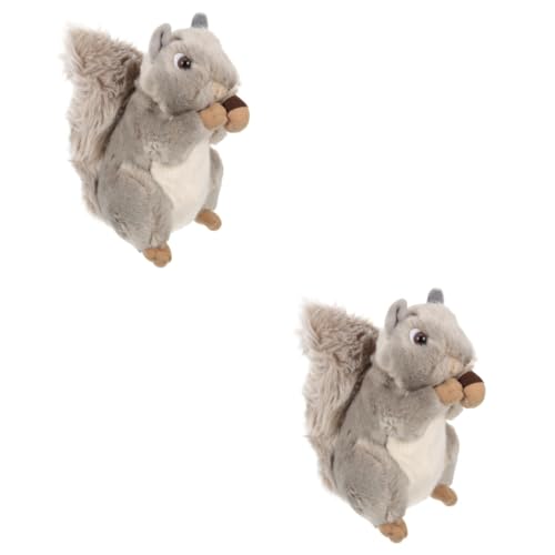BESPORTBLE 2 Stück Plüschtier Eichhörnchen Kuscheltier Squirrel Doll Deko für Mädchen Geburtstag Indoor Verwendung von BESPORTBLE