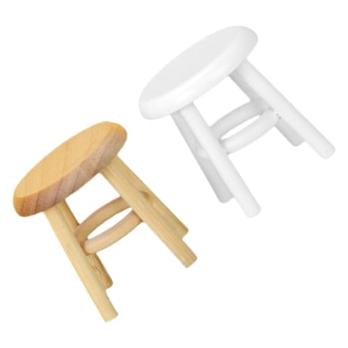 BESPORTBLE 2 Stück Puppenhaus Miniatur Hocker Teilig Originalholzfarben und Weiß Miniaturmöbel für Puppenhaus Dekoration Realistisches Design Vielseitig Bemalbar und Kreative BESPORTBLE 2 Stück Puppenhaus Miniatur Hocker Teilig Originalholzfarben und Weiß Miniaturmöbel für Puppenhaus Dekoration Realistisches Design Vielseitig Bemalbar und Kreative von BESPORTBLE