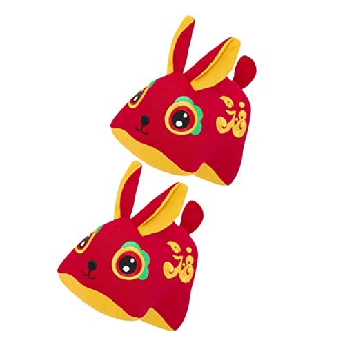 BESPORTBLE 2 Stück Rabbit Mascot Puppe Niedliches Plüschtier für Jahr des Hasen Dekoration für Partys und Kinderzimmer für Freunde und Familie von BESPORTBLE