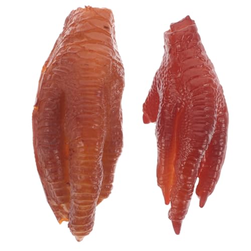 BESPORTBLE 2 Stück Realistische Hühnerfuß Modelle aus PVC Lebensnahe Dekoration für Tisch Food Showcase Hotel und Speisenpräsentation Vielseitige Fotorequisiten Naturgetreues Küchen und von BESPORTBLE