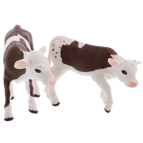 BESPORTBLE 2 Stück Realistische Kühe Miniatur Modelle Gelb Gesprenkelte Rinder Figuren für Mikro Landschaftsdeko Zubehör BESPORTBLE 2 Stück Realistische Kühe Miniatur Modelle Gelb Gesprenkelte Rinder Figuren für Mikro Landschaftsdeko Zubehör von BESPORTBLE