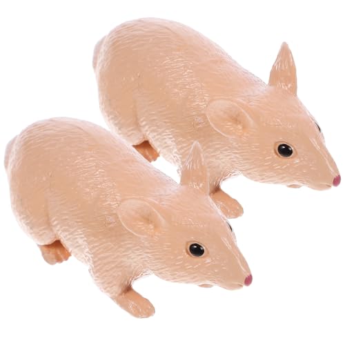 BESPORTBLE 2 Stück Realistische Mäuse Modell aus Kunststoff Kinderfreundlich und Sicher Halloween Party Requisit und Lernspielzeug zur Tiererkennung für Jungen und Mädchen von BESPORTBLE