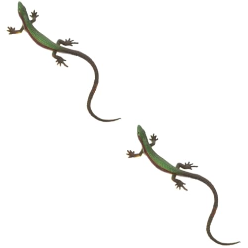 BESPORTBLE 2 Stück Realistisches Eidechsenmodell Kunststoff Reptilienfigur für Pädagogisches Lernspielzeug Langlebig und Detailgetreu Geeignet als und Dekoration von BESPORTBLE