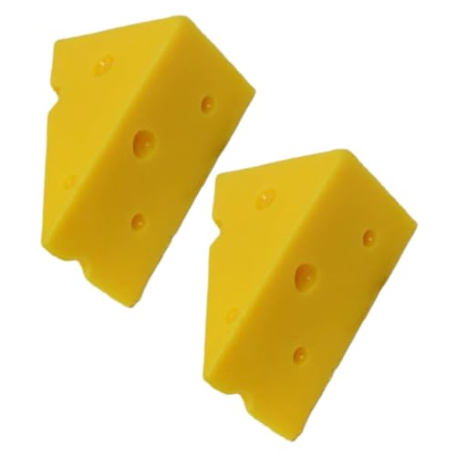 BESPORTBLE 2 Stück Realistisches Teiliges Käsedekorationsmodell aus Langlebigem Handliche für Fotografie Küchen und Restaurantdekoration Detailgetreues Fake Cheese von BESPORTBLE