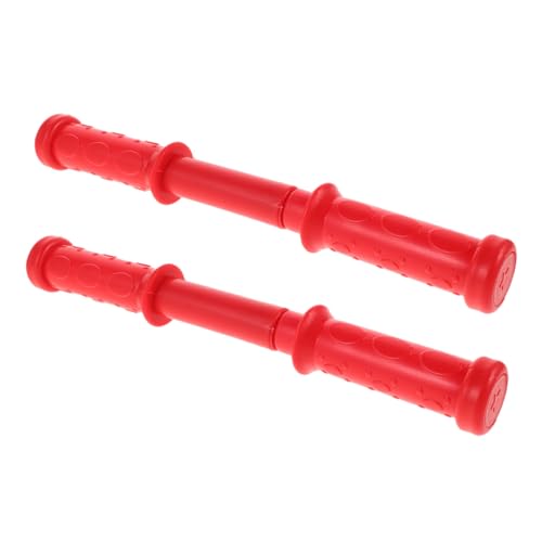 BESPORTBLE 2 Stück Rote Kunststoff Griffe für Schaukelpferd Ergonomische Hygienische Ersatzteile mit Gewindedesign Kompatibel für Schaukeltiere Langlebig und Leicht zu Reinigen von BESPORTBLE