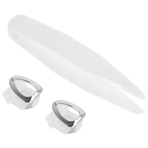 BESPORTBLE 2 Stück Silberne Einzelne Zahnkappe Hip hop Party Cosplay Fake Vampirzahn Zahnschmuck für Erwachsene und Halloween Kostüm Zubehör Spaß Zähneschmuck von BESPORTBLE