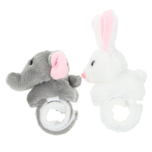 BESPORTBLE 2 Stück Slap Armband Tiere Tiere für Dschungel Thema Partygeschenke Sicher und Langlebig Spaßige Spielzeuge Elefant Hase von BESPORTBLE