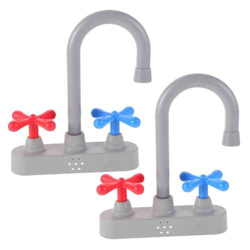 BESPORTBLE 2 Stück Spielküchen Wasserhahn Ersatz Realistisch Gestaltetes Küchenarmatur für Jungen Vielseitiges Zubehör für Rollenspiele und Kindliche Kreativität von BESPORTBLE