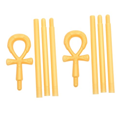 BESPORTBLE 2stücke Königliches Spazierstock Aus Plastik Ägyptischer Stil Zauberstab Für Halloween-partyzubehör Kostüm-Requisite Stab Für Cosplay Und Rollenspiel von BESPORTBLE