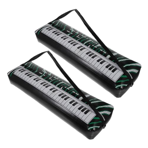 BESPORTBLE 2 Stück Teiliges Aufblasbares Keyboard Klavier für Interaktives Musikinstrument mit Mikrofon Lustiges für Partys und Geburtstagsfeiern Sicheres Material für Junge Mädchen von BESPORTBLE