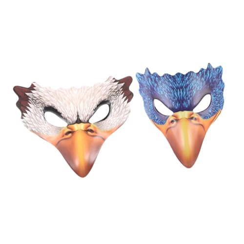 BESPORTBLE 2 Stück Teiliges Eagle Bird Masken Realistische Vogelmasken mit Detailgetreuem Schnabel Langlebiges Material Leicht und Komfortabel für Halloween Karneval Maskenball und Cosplay von BESPORTBLE
