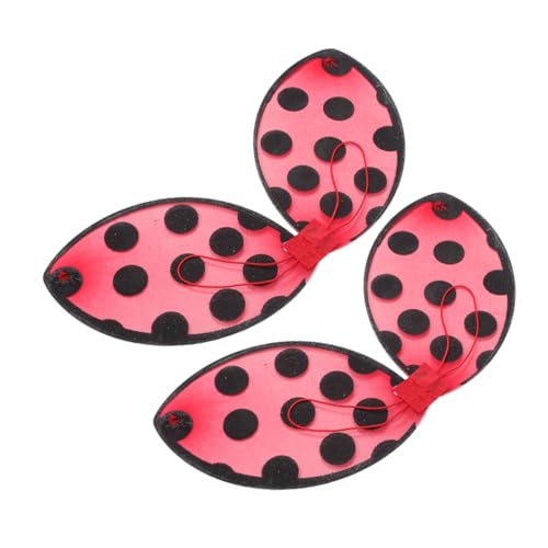 BESPORTBLE 2 Stück Teiliges Faltbare Marienkäfer-flügel für Leichtes Insektenkostüm-accessoire in Rot für Halloween Schulaufführungen Rollenspiele und Partykostüme von BESPORTBLE