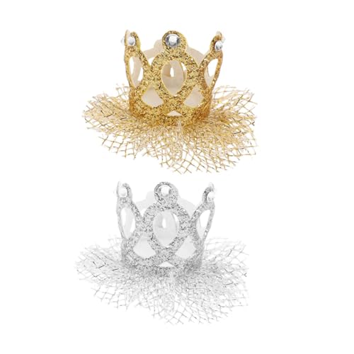 BESPORTBLE 2 Stück Teiliges Haar Accessoires mit Spitzen Kronen Haarspangen Silberne und Goldene Haarklammern für Geburtstagsfeiern Partys und Babyduschen Geeignet für Mädchen und von BESPORTBLE