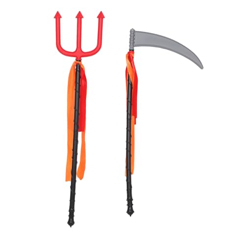BESPORTBLE 2 Stück Teiliges Halloween mit Realistischen Grim Reaper Sense und Teufel Kunststoff-Party-Accessoires für Cosplay Kostüme und Gruselige Verkleidungen von BESPORTBLE