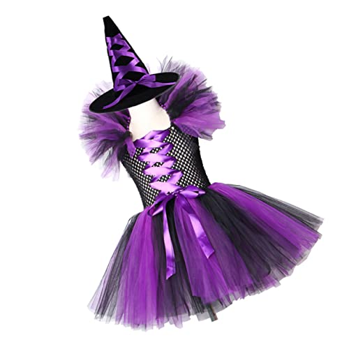 BESPORTBLE 2 Stück Teiliges Hexen Cosplay Tutu Kleid für Mädchen Schwarzes Halloween Kostüm mit Hut für Partys und Aufführungen für Karneval und Geburtstag BESPORTBLE 2 Stück Teiliges Hexen Cosplay Tutu Kleid für Mädchen Schwarzes Halloween Kostüm mit Hut für Partys und Aufführungen für Karneval und Geburtstag von BESPORTBLE