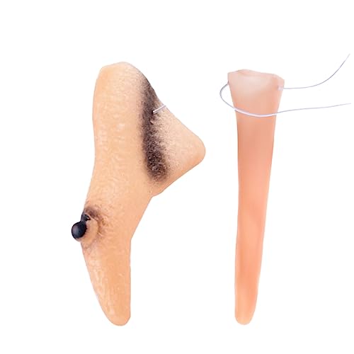 BESPORTBLE 2 Stück Teiliges Hexen Kostüm Requisiten Halloween Party Dekorationen Realistische Lange Hexennase aus Umweltfreundlichem Gummi Bequemes Tragen für Halloween Cosplay und von BESPORTBLE