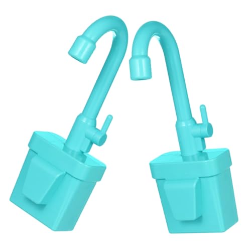 BESPORTBLE 2 Stück Teiliges Küchenwaschbecken Zubehör Drehbarer Wasserhahn mit Realistischem Wassereffekt Pädagogisches Rollenspiel für Ab Jahren von BESPORTBLE
