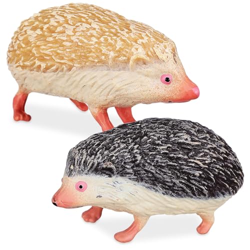 BESPORTBLE 2 Stück Teiliges Künstliche Igel Figuren Handbemalt Wetterfest Realistische Miniatur Igel Statue für Garten Puppenhaus Haus und Bürodekoration Detailgetreue Simulation von BESPORTBLE