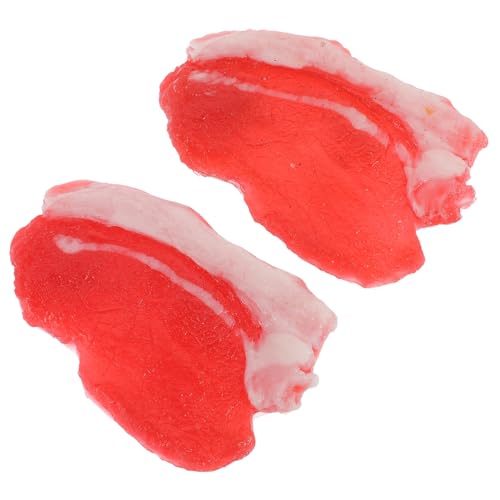 BESPORTBLE 2 Stück Teiliges Künstliches Schweinefleisch Modell Realistische Food Dekoration für Vitrine Langlebiges Display Bruchfestes Kunstfleisch für Heim und Schrank von BESPORTBLE