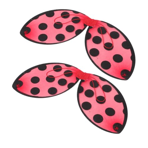 BESPORTBLE 2 Stück Teiliges Marienkäfer Flügel Rot Faltbar Insektenkostüm Flügel für Halloween Fasching Bühnenauftritte und Rollenspiele von BESPORTBLE
