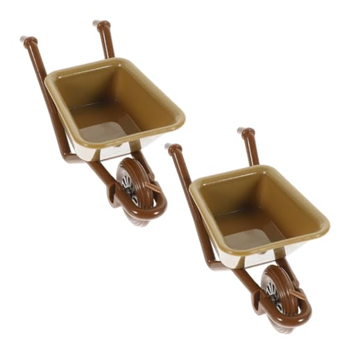 BESPORTBLE 2 Stück Teiliges Miniatur Karrenmodell Realistische Mini Wagen Dekoration Geeignet für Puppenhaus Garten DIY Bastelprojekte Kreatives Malen und Fotorequisiten Zufällige Farbe von BESPORTBLE