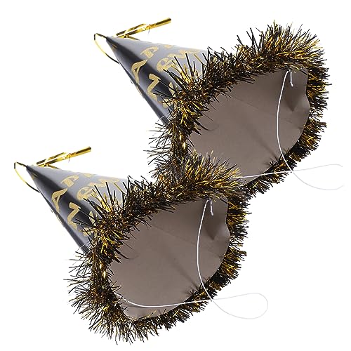 BESPORTBLE 2 Stück Teiliges Neujahrs Papierhut mit Goldfarbenen Fransen für Erwachsene und Jugendliche Neujahrsfeier Partyhut mit Festlichem Design und Glückwunschmotiven BESPORTBLE 2 Stück Teiliges Neujahrs Papierhut mit Goldfarbenen Fransen für Erwachsene und Jugendliche Neujahrsfeier Partyhut mit Festlichem Design und Glückwunschmotiven von BESPORTBLE