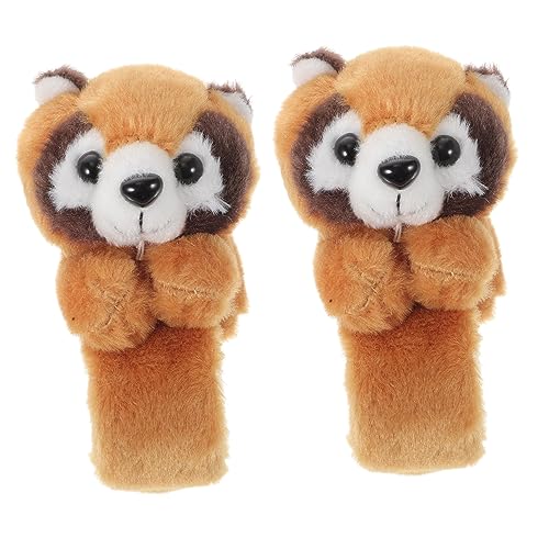 BESPORTBLE 2 Stück Teiliges Plüsch Schnapparmband mit Kleinem Waschbär Kuscheliges Slap Bracelet Sicher und Angenehm für Geburtstagsfeiern Themenpartys und Halloweenspaß von BESPORTBLE