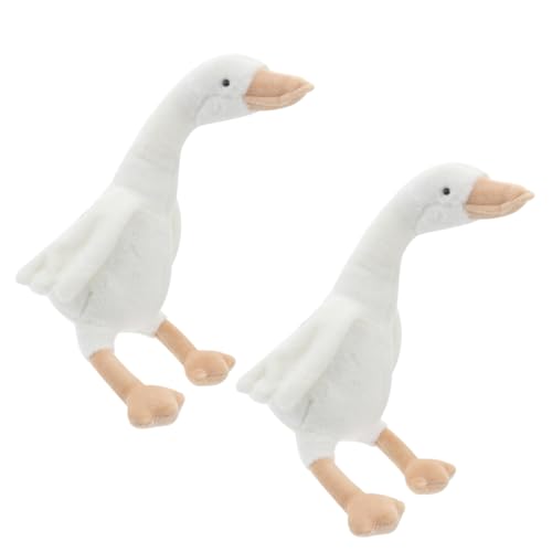 BESPORTBLE 2 Stück Teiliges Plüschschwan Weiche Stofftier Gans Kuscheltier Samtiges Kuscheltier für Kleinkinder Niedliches Schmusetier zu Geburtstag und Weihnachten von BESPORTBLE