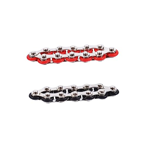 BESPORTBLE 2 Stück Teiliges Roller Chain Fidget Toy Gliedriges Stressabbau Finger Trainingsspielzeug für Erwachsene Fördert Handbewegung und Blutkreislauf Rot und Schwarz BESPORTBLE 2 Stück Teiliges Roller Chain Fidget Toy Gliedriges Stressabbau Finger Trainingsspielzeug für Erwachsene Fördert Handbewegung und Blutkreislauf Rot und Schwarz von BESPORTBLE