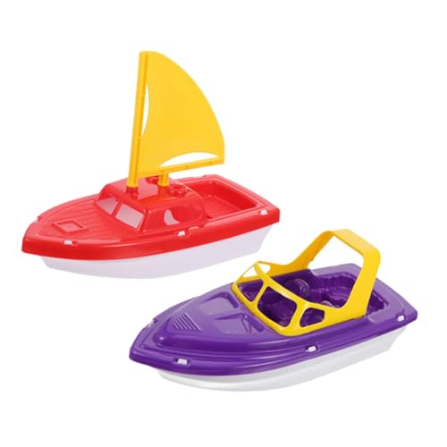 BESPORTBLE 2 Stück Teiliges Set Kunststoffboote für Segelboot und Schnellboot Badewannen und Strandspielzeuge für Kleinkinder und Junge Mädchen von BESPORTBLE