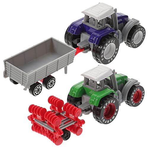 BESPORTBLE 2 Stück Teiliges und LKW aus Robustem Kunststoff Realistische Landfahrzeugmodelle für Ab Jahren Bunte Spielzeuge Motorik und Vorstellungskraft von BESPORTBLE