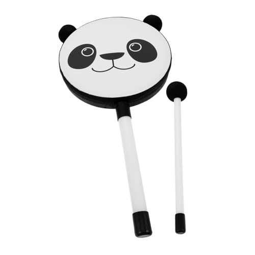 BESPORTBLE 2 Stück Tragbares Tamburin mit Süßem Panda Kindersichere Handtrommel für Kleinkinder Fördert Frühe Musikerziehung für Partys und Spielerisches Rhythmuslernen von BESPORTBLE