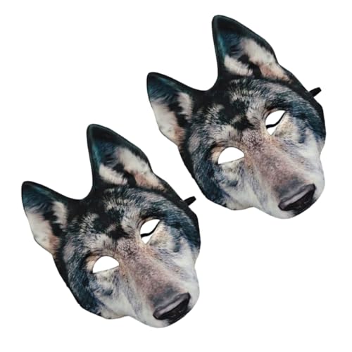 BESPORTBLE 2 Stück Werewolf Masken Leichtem Eva Halbgesichtige Bequeme Tierkostüm Masken für Halloween Weihnachten Karneval Passend Wiederverwendbar Stilvoll für Partys und Cosplay BESPORTBLE 2 Stück Werewolf Masken Leichtem Eva Halbgesichtige Bequeme Tierkostüm Masken für Halloween Weihnachten Karneval Passend Wiederverwendbar Stilvoll für Partys und Cosplay von BESPORTBLE