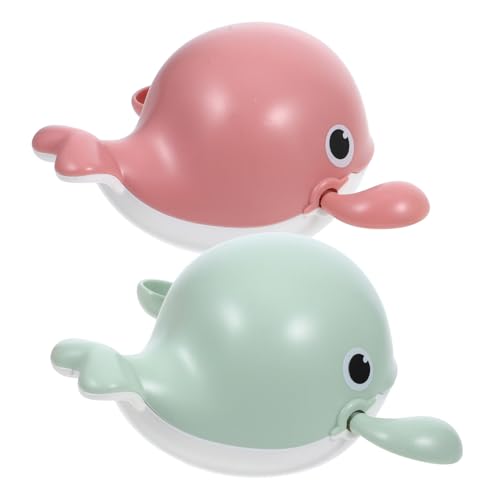 BESPORTBLE 2 Stück Wind Up Badewannenspielzeuge Lustige Cartoon Wal Spielzeuge für Hautfreundliche Materialien Badetoy für Eltern Interaktion für Badewanne und Pool von BESPORTBLE