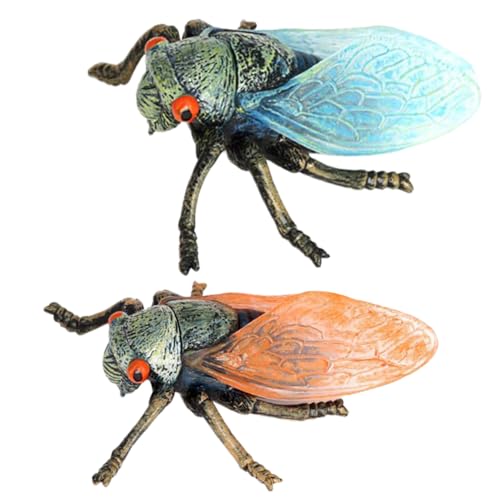 BESPORTBLE 2 Stück Zikaden Modell Realistisches Insektenmodell für Dekoration und Spiel für Schlafzimmer Garten und Mehr von BESPORTBLE