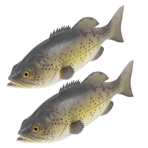 BESPORTBLE 2 Stück künstlicher Fisch Simulation Fischdekoration kleine Fischdekoration groß Simulation Tiermodell Dekorationen künstliche Fische bescherung Fischverzierung Fischfiguren Pu von BESPORTBLE
