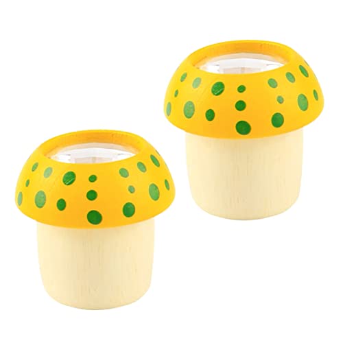 BESPORTBLE 2 Stücke Holz Mushroom Kaleidoskope Glatt Poliertes Lernspielzeug für Inspirierend und Kreativ Geburtstagsgeschenk Wissenschaftsexperiment Gelb Zufällige Farbe von BESPORTBLE